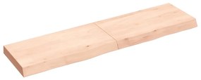 vidaXL Prateleira de parede 120x30x(2-6)cm carvalho maciço não tratado