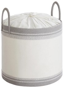 Cesto para roupa suja 90 L com tampa e pega 50 x 50 x 46 cm cinzento