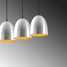 Candeeiro Suspenso Tattoo – Prateado – 70 x 20 cm
