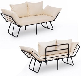 Sofá-Cama de 2 Lugares Viper – Creme Claro – 180x60 cm