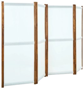 vidaXL Divisória de quarto com 4 painéis 280x170 cm branco nata