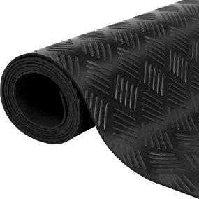 Tapete antiderrapante de borracha estriado 5 x 1 m