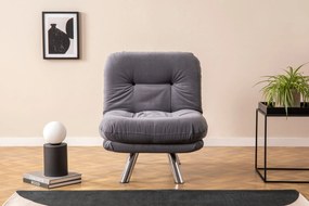 Sofá-Cama Individual Misa – Cinzento – 110 x 70 cm