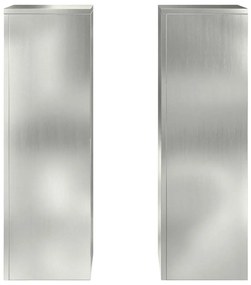 Suportes de Plantas para Exterior Pilar 2 pcs 24x24x75 cm Aço Galvaniz
