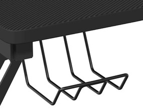 Secretária de gaming c/ pernas em forma de Y 110x60x75 cm preto