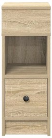 Mesas de cabeceira 2 pcs com gaveta 25x31x66 cm carvalho sonoma