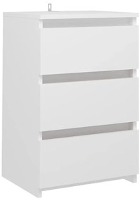 Mesas de cabeceira 2 pcs 40x35x62,5 cm derivados madeira branco