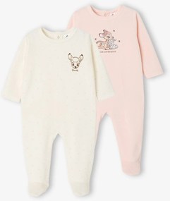 Lote de 2 babygrows Disney para bebé menina rosa-pálido