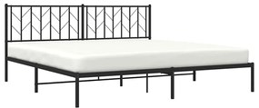 Estrutura de cama com cabeceira 193x203 cm metal preto