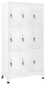 vidaXL Cacifo com 9 compartimentos aço 90x45x180 cm cinzento