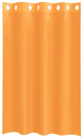 Cortinas de voile com ilhós 2 pcs laranja 140x175 cm
