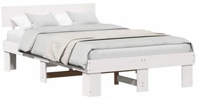 Estrutura da Cama com cabeceira Branco 140 x 190 cm