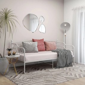 Sofá-cama 90x200 cm metal branco