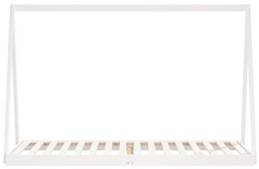 Estrutura de cama infantil 80x200 cm pinho maciço branco