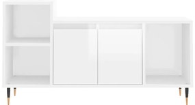 Móvel para TV 100x35x55 cm derivados madeira branco brilhante