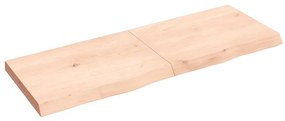 vidaXL Tampo de mesa 140x50x(2-6) cm carvalho maciço não tratado