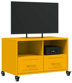 Móvel de TV 68x39x43,5 cm aço amarelo mostarda