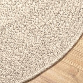 Tapete ZIZUR creme Ø 120 cm aspeto de juta interior e exterior