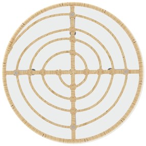 3 pcs conjunto de jantar para jardim vime PE