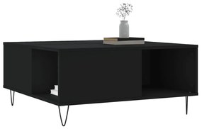 Mesa de centro 80x80x36,5 cm derivados de madeira preto