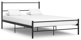 286497 vidaXL Estrutura de cama em metal preto 140x200 cm