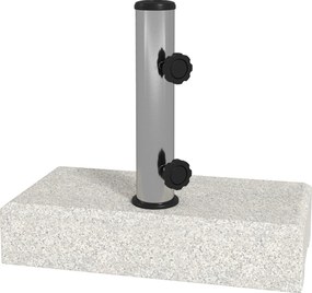 Outsunny Base para Guarda-Sol 25 kg, Base em Granito, para Hastes Ø32/38/48 mm, Cinza | Aosom Portugal