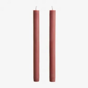 Pack De 2 Velas Decorativas Soraia Terracota - Sklum