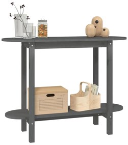 Mesa consola 110x40x80 cm madeira de pinho maciça cinzento