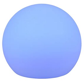 LED Luminária externa com pino terra branco 20 cm recarregável com energia solar - Gabriel Design