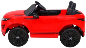 Carro elétrico para Crianças 12V Range Rover Evoque Rodas de EVA, Assento Couro Vermelho