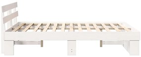 Estrutura da Cama com cabeceira Branco 140 x 200 cm