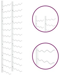 Garrafeira de parede para 36 garrafas ferro branco