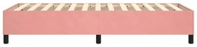 Estrutura de cama 90x190 cm veludo rosa