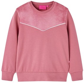 Sweatshirt para criança design retalhos de veludo cor framboesa 116