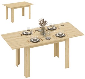 HOMCOM Mesa de Refeição Extensível de 140 a 180 cm Mesa de Cozinha Extensível Retangular para 6-8 Pessoas para Sala 140-180x90x75 cm Madeira