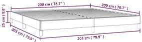 Estrutura de cama 200x200cm couro artificial castanho