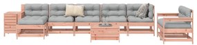 10 pcs conjunto sofás jardim madeira abeto-de-douglas