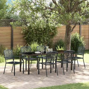 vidaXL Conjunto de Jantar de 3 Peças Aço Antracite
