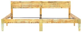 Estrutura de cama madeira recuperada maciça 200x200 cm