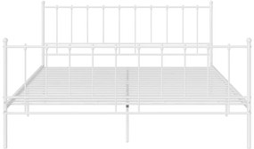 Estrutura de cama 200x200 cm metal branco
