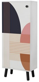 Sapateira Vegas – Branco e Preto – 50x135x38 cm