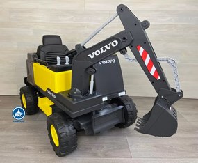 Escavadora elétrica para crianças Volvo 12V 2.4G Amarela