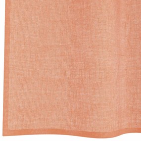 Cortinas de voile com laços 2 pcs terracota 140x260 cm