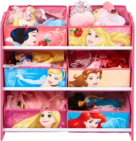 Móvel de armazenamento infantil, madeira, Princesas 60 cm x 63,5 cm x 30 cm ROSA