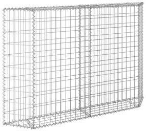 Canteiro elevado/cesto gabião trapézio 150x20x100cm aço galvan.