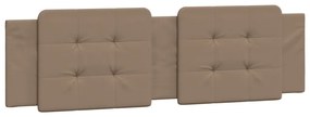 Estrutura cama cabeceira 180x200 cm couro artificial cappuccino