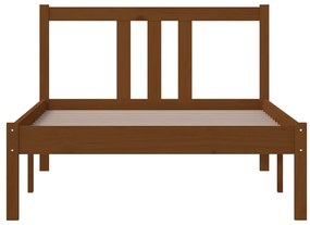 Estrutura de cama 90x200 cm madeira maciça castanho mel
