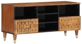 Móvel de TV 100x33x46 cm madeira de mangueira maciça