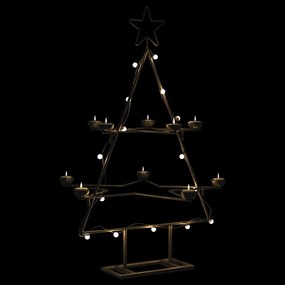 Árvore de Natal para decoração 75 cm metal preto