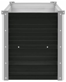 Canteiro elevado jardim aço galvanizado 160x40x45 cm antracite